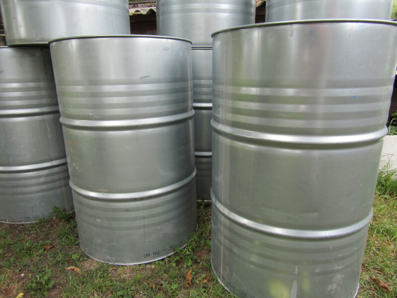 Barrel galvanized 220 l, closed Mykoweb