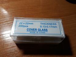 cover glasses 22×22 mm (200 pcs)
