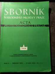 (Antik) Sborník Národníha musea v Praze (1976)-5ada B-Přírodní vědy-svazek XXXII, č. 2-4